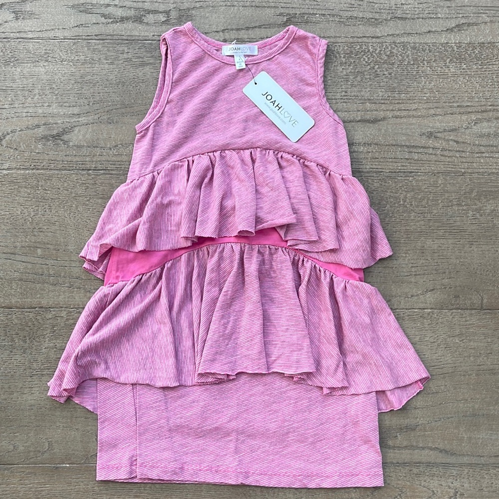 Joah Love Ruffle Dress, Pink, NWT